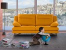 Canape-Cezanne-cuir-Bull-jaune-2pl-Calia