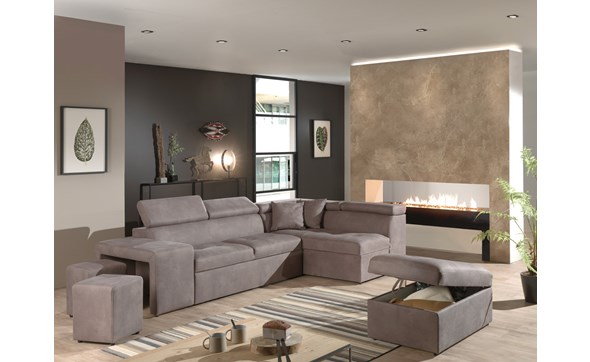 Canape-angle-Benthe-tissu-taupe-2CH1P-tetieres-relevables-ambi-Comodi-Sofa