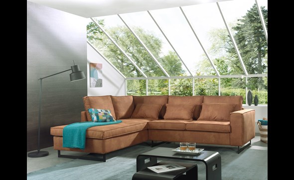 Canape-angle-Ciara-tissu-brun-LC-3-Alcos