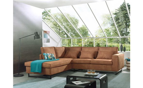 Canape-angle-Ciara-tissu-brun-LC-3-Alcos