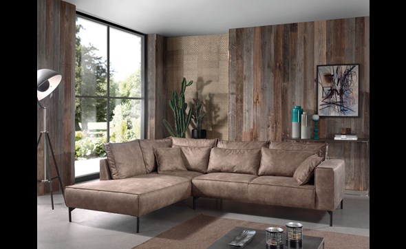 Canape-angle-Kobe-tissu-preston-brun-pieds-metal-LC3-Alcos
