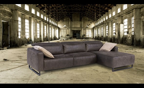 Canape-angle-Lenoir-tissu-gris-fonce-pieds-metal-noir-tetieres-relevables-K121-K120-K702-Muusze-by-Gerlin
