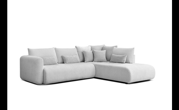 Canape-angle-Olivio-tissu-blanc-B250L+T02R-Poldem
