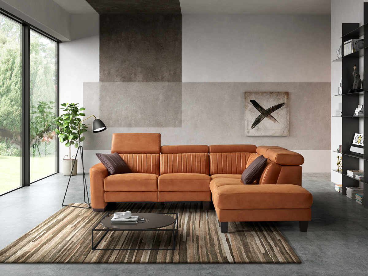 Canape-angle-Roman-tissu-mozart-teja-orange-2510-5501-Comodi-Sofa