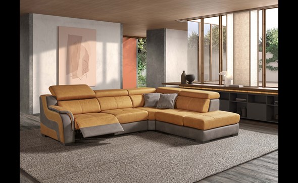 Canape-angle-Tinto-1510D+1500+5000+5601---mozart-Mostaza,-detail-Elephant-Comodi-Sofa