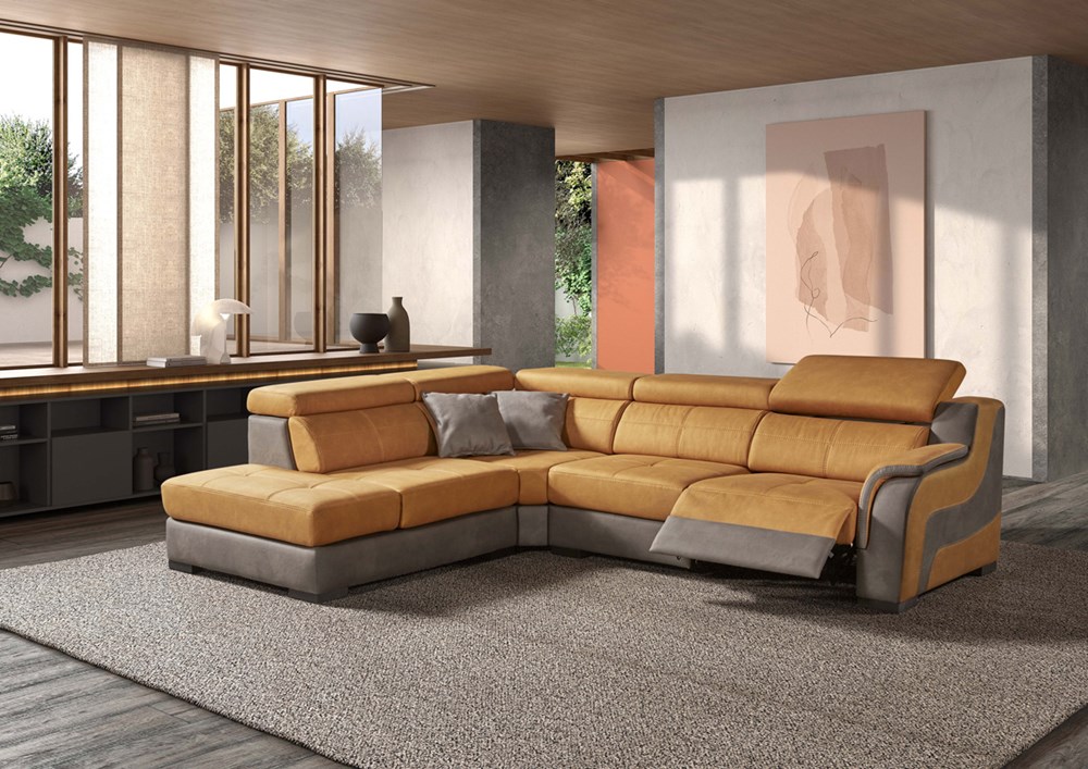Canape-angle-Tinto-5610+5000+1500+1501D-mozart-Mostaza,-detail-Elephant-Comodi-Sofa