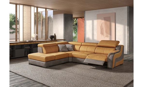 Canape-angle-Tinto-5610+5000+1500+1501D-mozart-Mostaza,-detail-Elephant-Comodi-Sofa