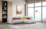 Canape-angle-Trezzo-tissu-Forte-22-+-decokussens-44+66-Poldem