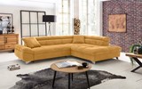 Canape-angle-convertible-Gemini-tissu-jaune-coussins-lit-fermee-Cotta