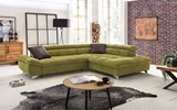 Canape-angle-convertible-Gemini-tissu-vert-gris-coussins-lit-fermee-Cotta