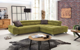Canape-angle-convertible-Gemini-tissu-vert-gris-coussins-lit-fermee-Cotta