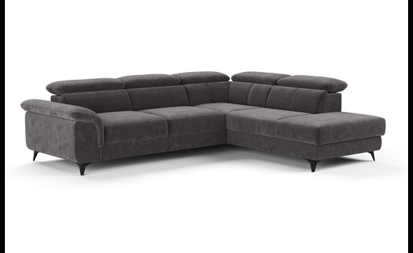 Canape-angle-convertible-Springs-3RFE-OTM-BK-tissu-Orlando-graphite-gris-C015-Cotta