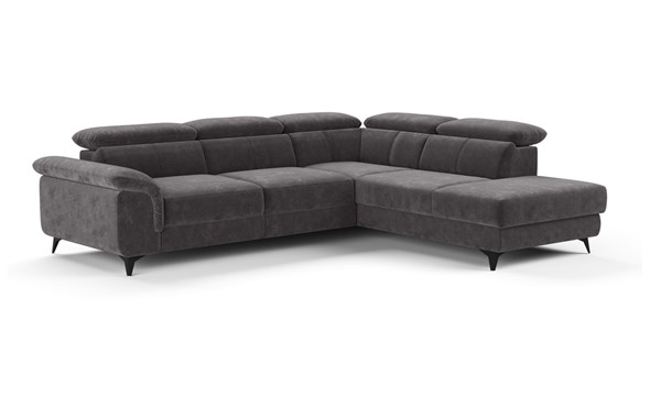Canape-angle-convertible-Springs-3RFE-OTM-BK-tissu-Orlando-graphite-gris-C015-Cotta