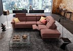 Canape-angle-convertible-relax-electrique-tissu-globe-pieds-metal-Glamour-Sofa