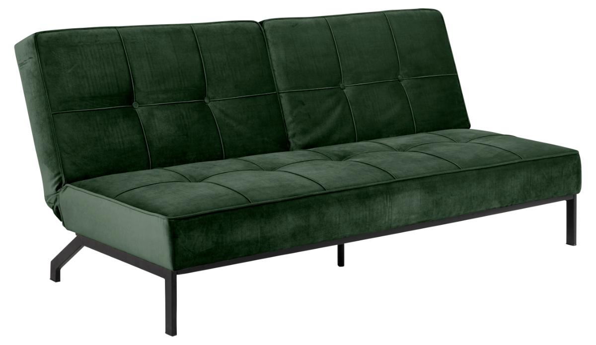 Canape-lit-Perugia-80009-tissu-vic-forest-green-68AC-pieds-metal-noir-198cm-01-Actona
