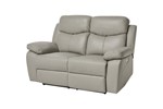 Canape-relax-2-places-Victoria-cuir-simili-cuir-gris-clair-GBO