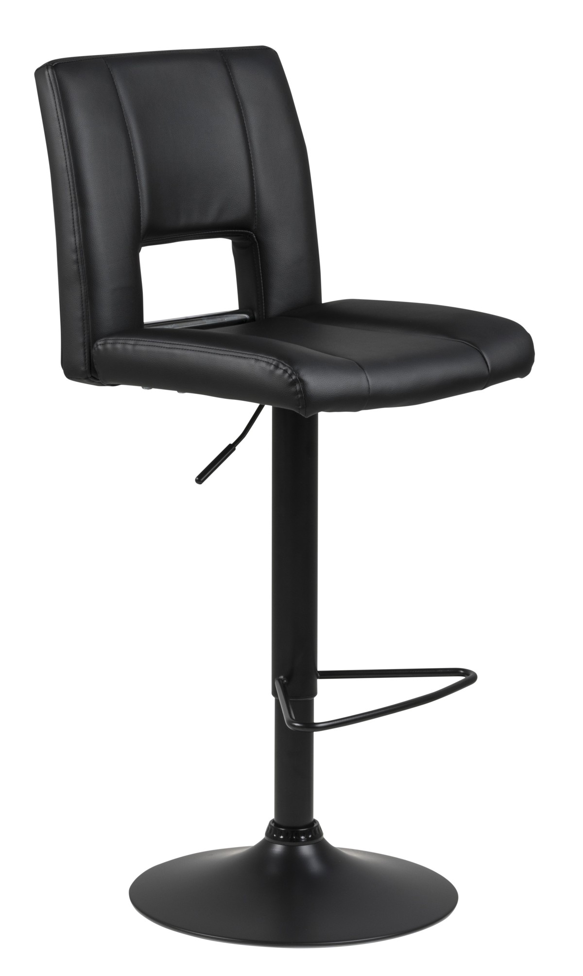 Chaise bar-Sylvia-71915-PU noir-pied noir-01-Actona