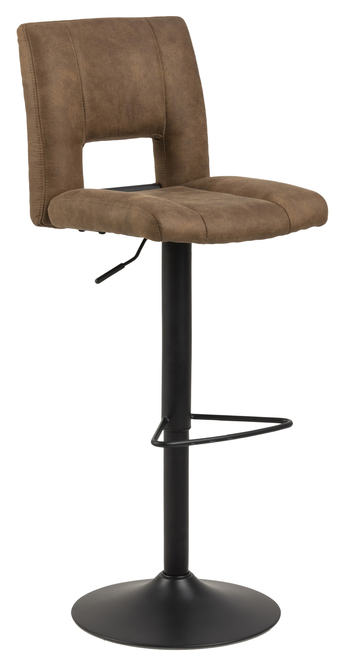 Chaise bar-Sylvia-84722-tissu marron-pied noir-01-Actona