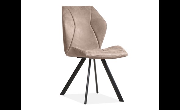 Chaise-Alicia-tissu-Softyl-pebble-front-Maxfurn