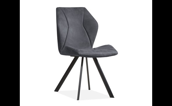 Chaise-Alicia-tissu-Softyl-steel-front-Maxfurn