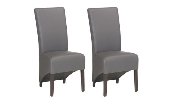 Chaise-Anthony-PU-gris-SET-Dullaert