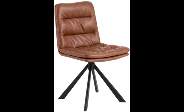 Chaise-Dean-pu-retro-brandy-691B-pieds-étoile-metal-side-01-Actona