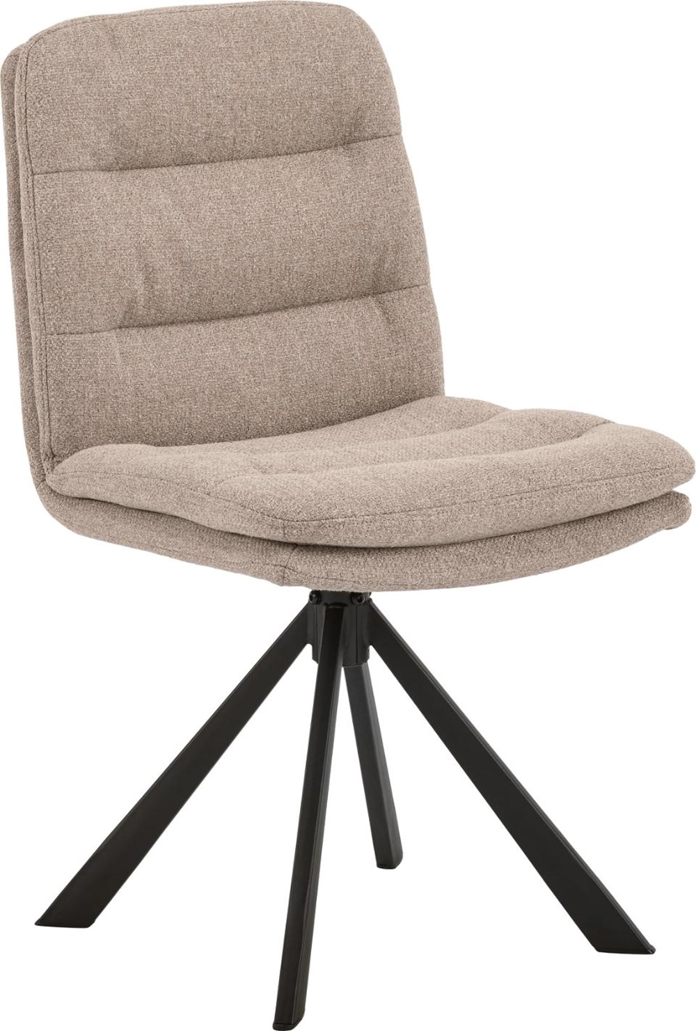 Chaise-Dean-tissu-alea-fabric-beige-60fr-pieds-étoile-metal-side-Actona