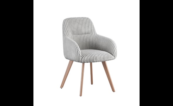 Chaise-Dotty-tissu-taupe-Comodi-Living