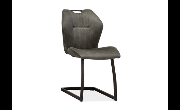 Chaise-Elba-tissu-Luxor-anthracite-front-Maxfurn