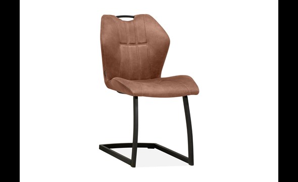 Chaise-Elba-tissu-Luxor-cognac-front-Maxfurn