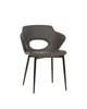 Chaise-Flower-simili-cuir-anthracite-Meubar