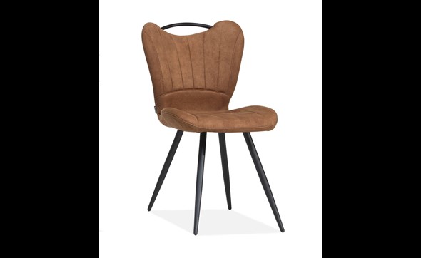 Chaise-Gibson-tissu-Luxor-cognac-front-Maxfurn