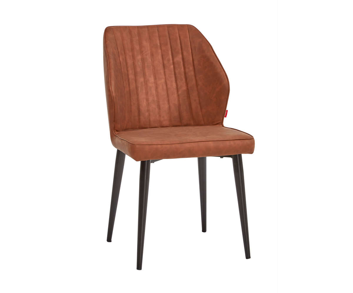 Chaise-Jumbo-simili-cuir-cognac-Meubar