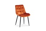 Chaise-Juta-9005-verlours-orange-OK-Rousseau