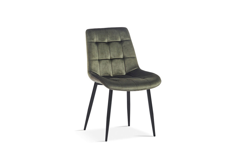 Chaise-Juta-9005-verlours-vert-OK-Rousseau