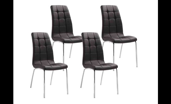 Chaise-Merlino-9616-2-simili-cuir-noir-set-4-Rousseau