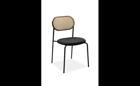 Chaise-Mozart-70A-black-yellow-perspective-Finori