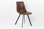Chaise-Oslo-9085-1-simili-cuir-brun-Rousseau