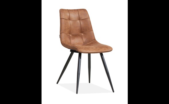 Chaise-Peak-tissu-Softyl-cognac-front-Maxfurn