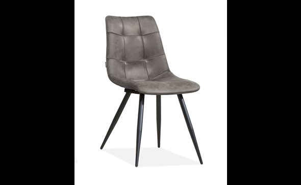 Chaise-Peak-tissu-Softyl-steel-front-Maxfurn