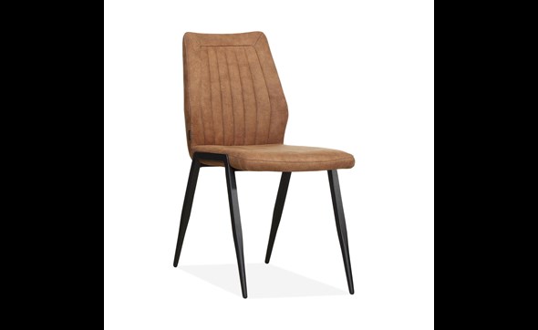 Chaise-Pickup-tissu-Luxor-cognac-front-Maxfurn