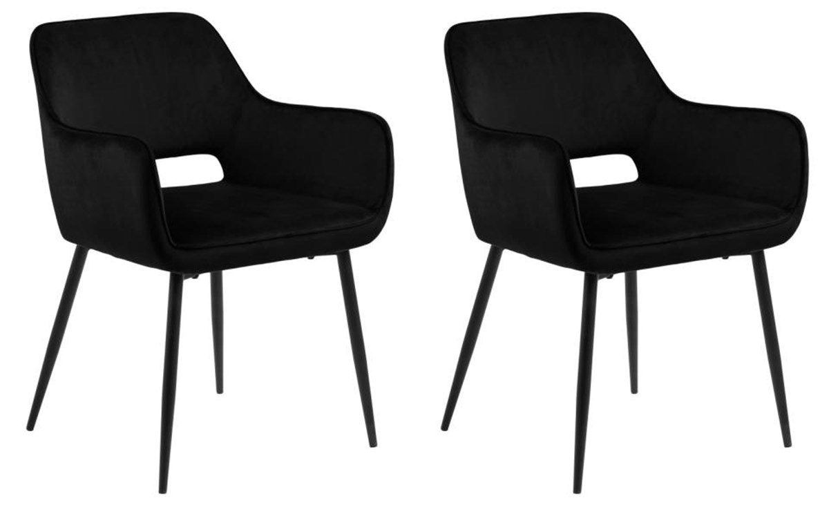 Stun Spijsverteringsorgaan Langskomen Set van 2 stoelen Ranja - black - Meubelen Crack
