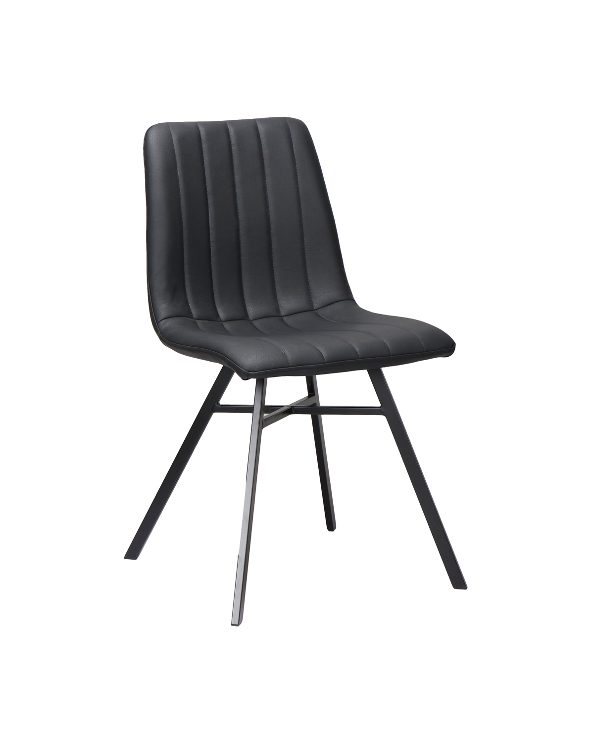 Chaise-S190-tissu-PU-noir-velvet-Oosterlynck