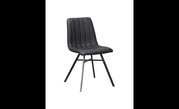 Chaise-S190-tissu-PU-noir-velvet-Oosterlynck