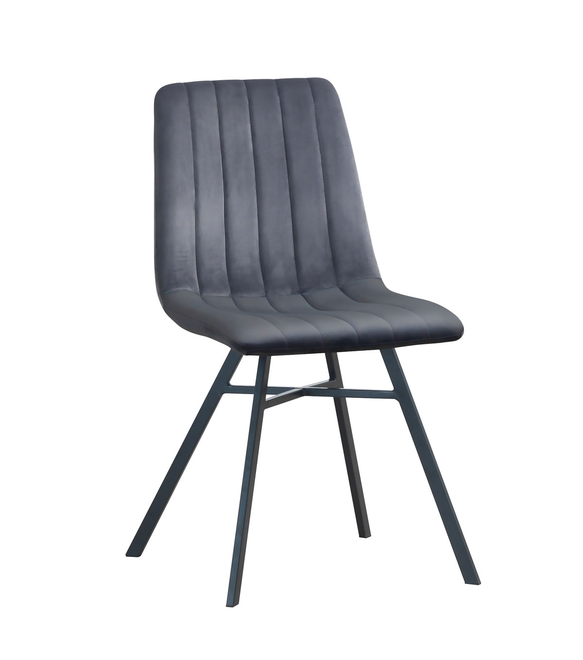 Chaise-S190-tissu-velvet-gris-velvet-Oosterlynck