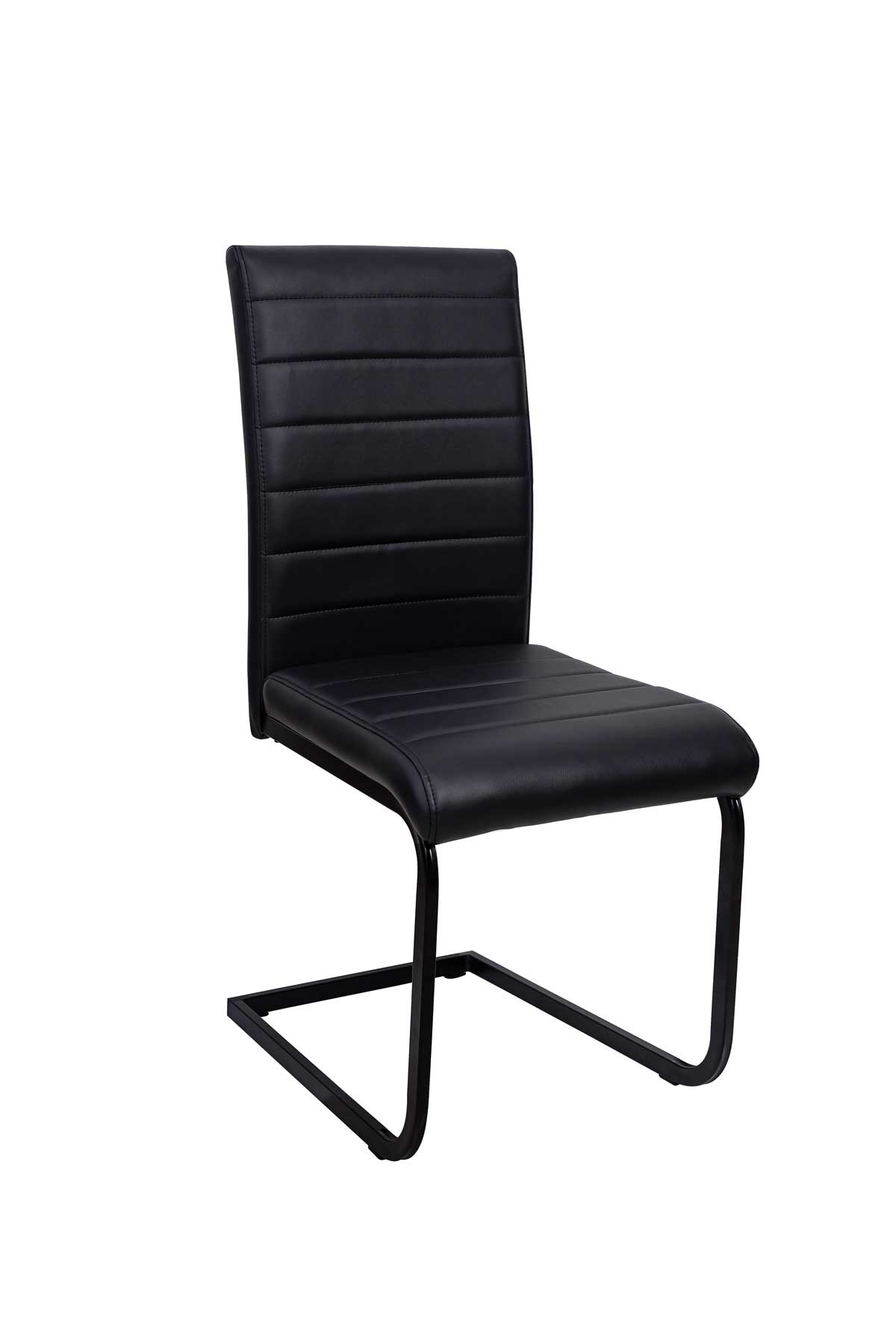 Chaise-S210-simili-cuir-noir-side-Oosterlynck