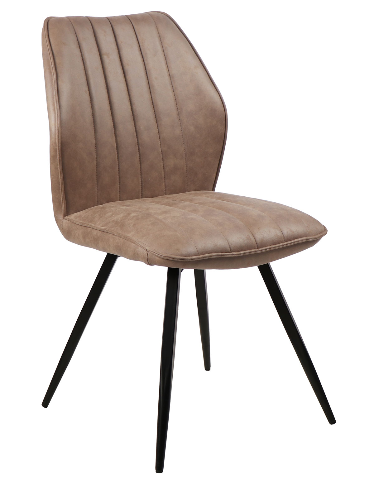 Chaise-S240-tissu-brun-front