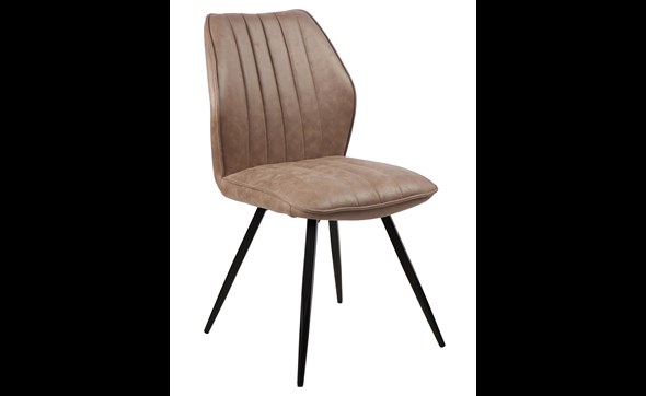 Chaise-S240-tissu-brun-front