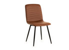 Chaise-ST1613-front-simili-cuir-cognac-Bauwens-GBO