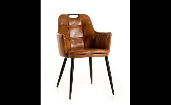 Chaise-ST1809-simili-cuir-cognac-set-Bauwens-GBO